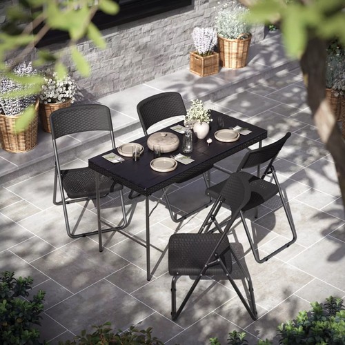 Rattan style folding dining - folding,