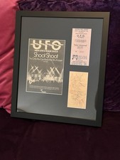 ROCK  /  UFO:  full band autographed, framed & glazed +COA