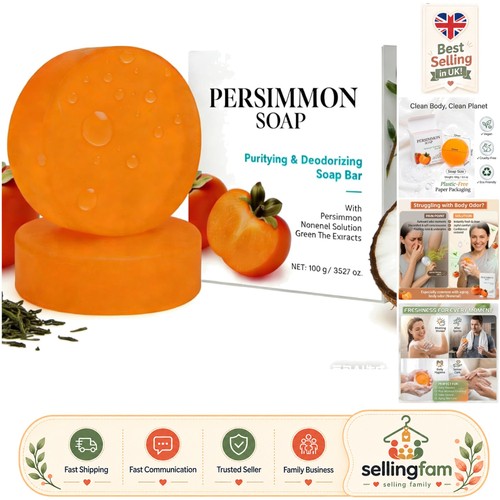 Persimmon soap bar for body - persimmon,