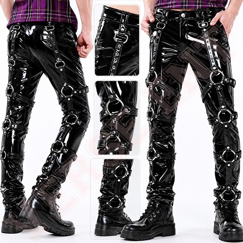 Men gothic shiny pvc - gothic,