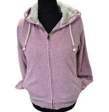Fatface Pink Full Zip Fur Lined Hoodie Uk 10 Autumn Winter Layering
