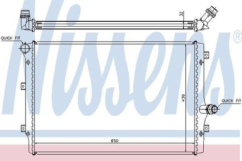 Nissens radiator for - radiator, passat