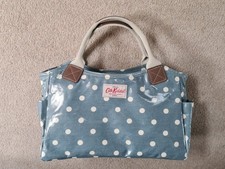 Cath Kidston Hand Bag Womans Day Bag in Blue Duck Egg with Polka Dots NEW NWOT