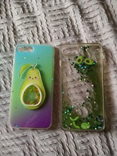 IPhone 8 Pro Case bundle x2, 8 Pro, avocado with glitter and beads 