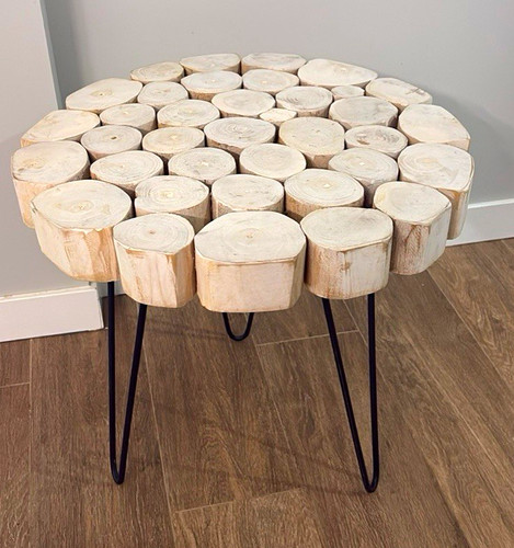 Round wood log slice - round, coffee