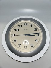 Acctim 74137 25.5 cm Cadiz RC Wall Clock, Silver Pre Owned 
