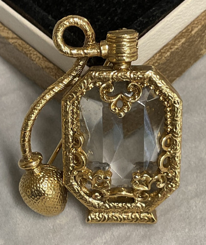 Vintage gold tone perfume - vintage,