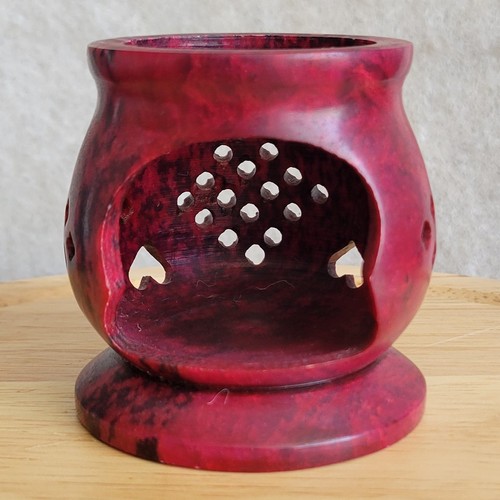Small soapstone tea light - small,