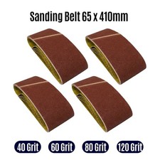 Sanding Belts 40/60/80/120 Grit 65 x 410mm Sander File For Black Decker
