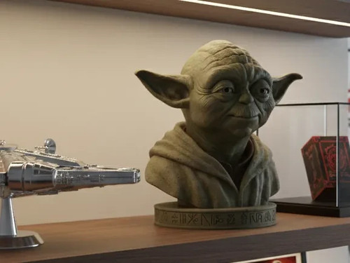 Yoda bust ornament star - yoda,