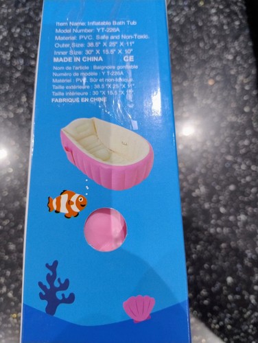 Pink inflatable bath tub - pink,