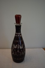 Vintage Bohemian deep ruby red