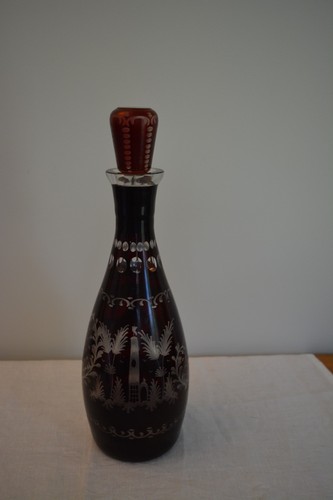 Vintage bohemian deep ruby - bohemian, red