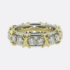 Tiffany & Co. Schlumberger Sixteen-Stone Diamond Ring Size N 1/2 (55)