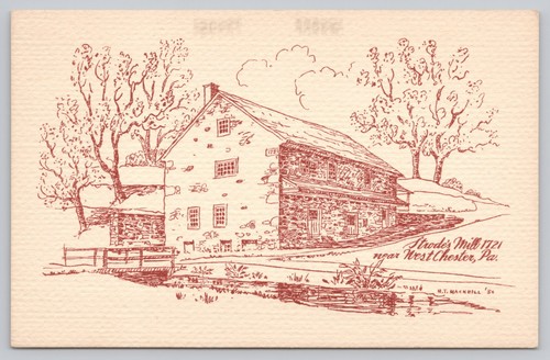 Postcard strode mill - strode's, near