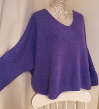 Purple Chunky knit Mohair Wool