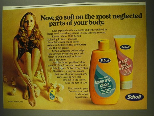 1974 scholl softening lotion - scholl,
