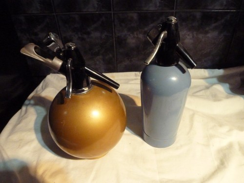 Vintage soda siphon bottles - siphon, x2