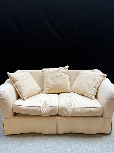 Traditional cream sofa bed - traditional, –