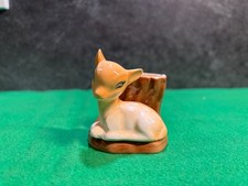 HORNSEA POTTERY FAUNA ROYAL POSY VASE DEER WITH TREE STUMP