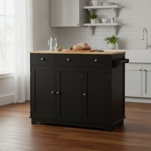 Rubber wood top sideboard - top,