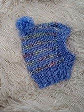 New Hand Knitted Dog Hat #Balaclava For   Small Dogs Like  dachshunds Chihuahua 