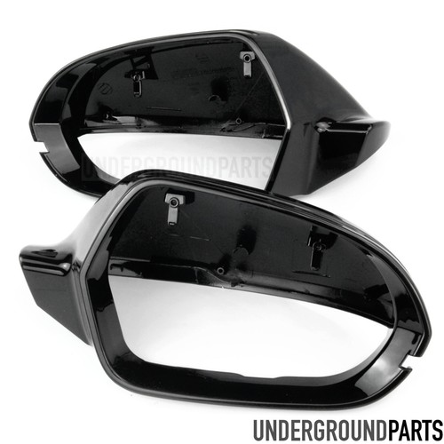 Gloss black door wing mirror - black,