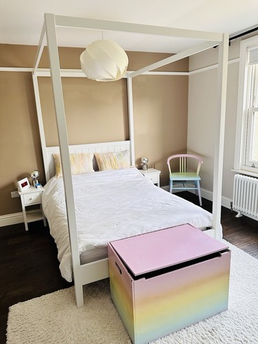 White four poster bed - , double