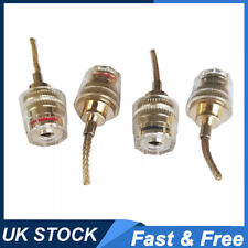 4Pcs 4mm Banana Plug to 2mm Pin Gold Plated Connector HIFI Cable Adapter Plug