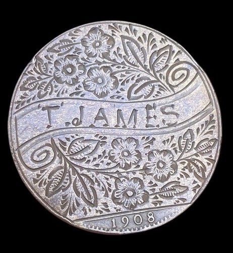 1908 halfpenny love - love, token