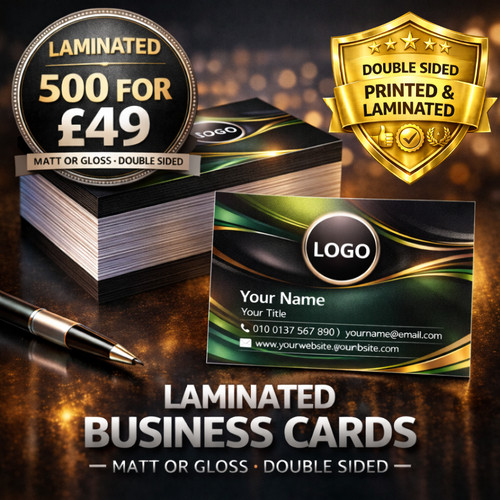 Laminated business cards - business,