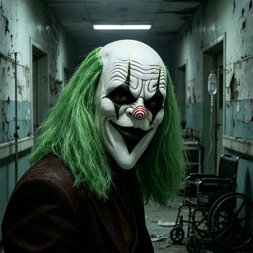 Scary halloween clown - halloween,