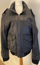 Zara Man Brown Leather Jacket Size Medium