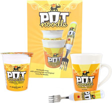 Pot Noodle Mug Gift Set with Spinning Pot Noodle Fork - Secret Santa Gifts for M