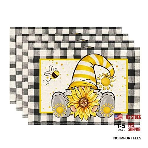 Buffalo plaid gnome - buffalo, bee
