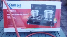 Camping kitchen set with Kampa dual gas hob and grill