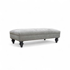 DFS 'Sydney' Taupe Combination Sydney Combination Large Plain Top Footstool NEW