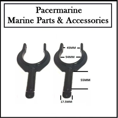 Pair black oar rowlock - pair,