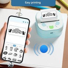 Mini Sticker Printer USB Rechargeable Label Maker Machine with 3 Rolls Paper for