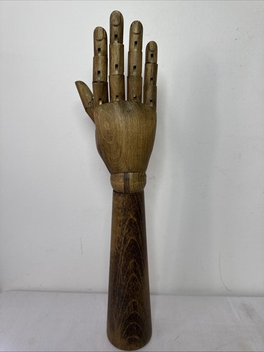 Wooden articulated hand - wooden,
