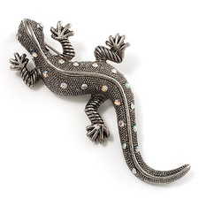 Large Vintage Diamante Lizard