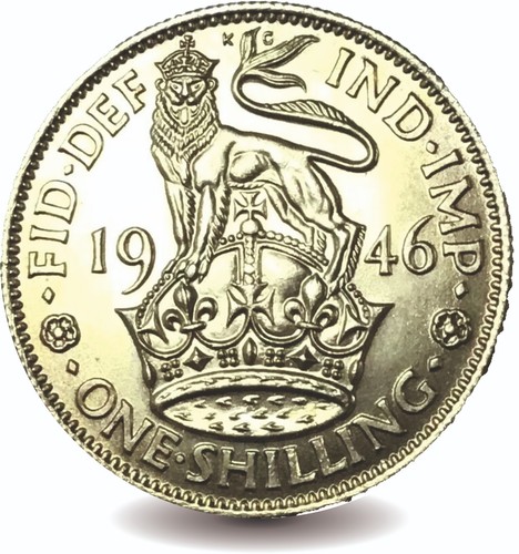 1946 english silver shilling - 1946,