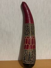  Hand Carved Gourd African Red