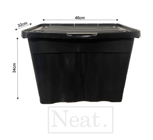 Pack 30l all black - black, hinged