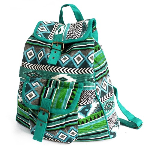 Jacquard bag teal - jacquard, backpack