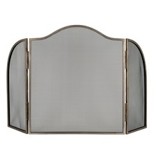 Antiqued Silver Fire Screen