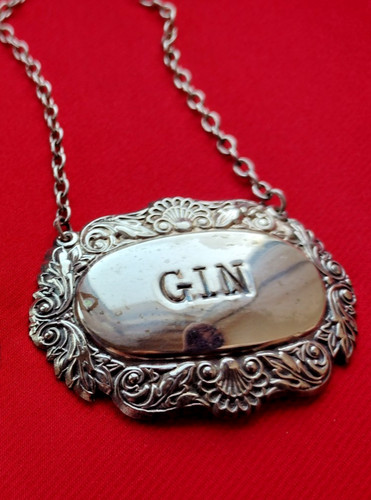Vintage decanter label - , gin