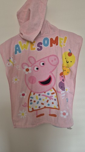 Peppa pig girls hooded poncho - pig,