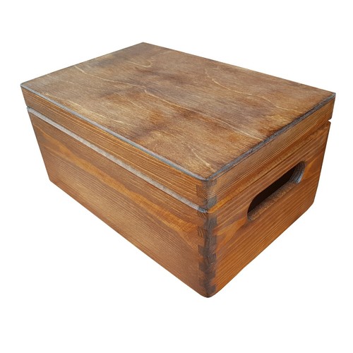 Wooden box trunk with - box/trunk, lid