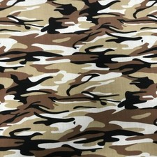 Beige Camouflage Polycotton